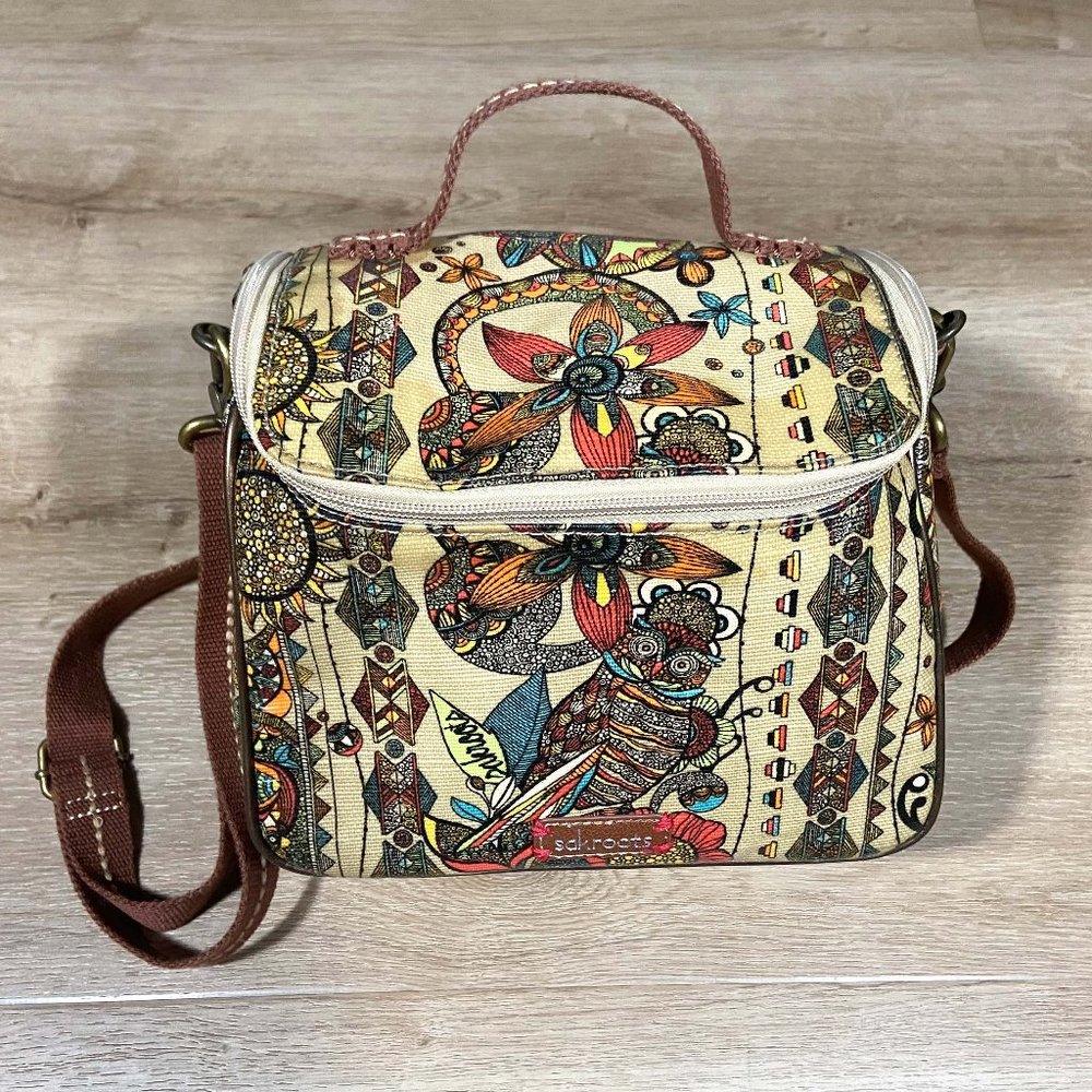 Sakroots Owl Print Cooler Crossbody